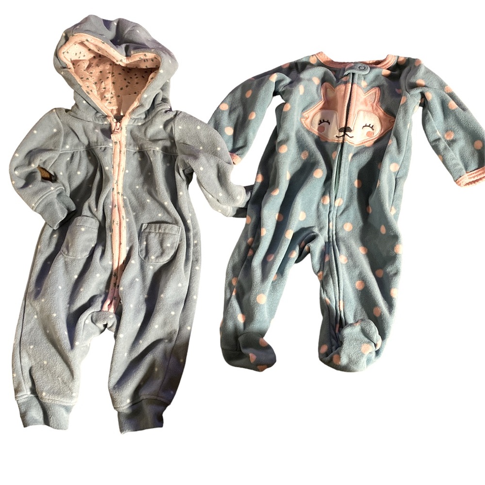 Carters Fleece Onesies (2) size 3 months